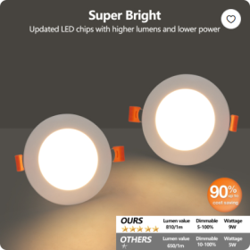 12-Pack 4 Inch Ultra-Thin LED Recessed Ceiling Light With Junction Box, 2700K-5000K Dimmable Color Changing Downlight, 9W 810LM, Easy Install, Ideal F