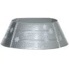 HOMCOM Christmas Tree Collar Steel Tree Ring Skirt Home Xmas Decoration with Snowflake Engraved, 26" Base, Silver