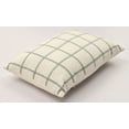 Mainstays Decorative Throw Pillow 14" x 20" Windowpane Green Rectangular Accent Cushion for Sofa or Bed