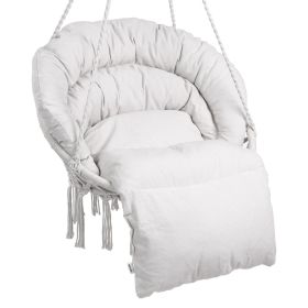 VEVOR Hammock Swinging Chair MacramÃ© Hanging Chair with Cushion Indoor & Outdoor
