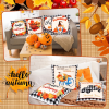 6 Pack Thanksgiving Pillow Covers 18x18 Inch Farmhouse Buffalo Plaid Throw Pillows Truck Pumpkin Cases Fall for Couch Sofa Outdoor Indoor Home Decorat