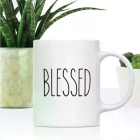 Blessed" Rustic Farmhouse 11oz Ceramic Coffee Mug - Perfect for Kitchen Decor & Gifts, Includes Box, Ideal for
