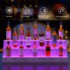 LED Lighted Liquor Bottle Display Shelf, 37 Inch Bar Display Shelf, DIY Illuminated Bottle Shelf with App & Remote Control