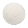 Luna 12" Round Sphere Accent Ball Throw Pillow, Ivory White Boucle