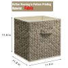 12 inch Foldable Cube Storage Bins Set of 6, Closet Organizers Bins and Storage Box for Toy Clothes-Brown