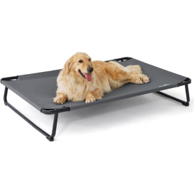 Made4Pets Large Dog Outdoor Adjustable Pet Bed With Buckle Legs, Washable Mesh Cover, Non-Slip Feet, Durable And Bite-Resistant, Suitable For Indoor A (Option: Grey xl)