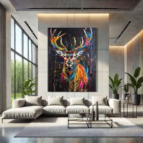 Modern Farmhouse Figure Wall Art Hand Painted Oil Painting Rustic Cabin Decor For Living Room Mountain Wall Art Canvas Above Bed Decor Farmhouse (Style: 01, size: 100x150cm)
