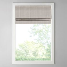 Basketweave Room Darkening Cordless Roman Shade (Color: as Pic)
