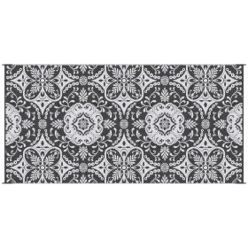 Outsunny Reversible Outdoor Rug, 9' x 18' Waterproof Plastic Straw Floor Mat, Portable RV Camping Carpet with Carry Bag, Large Floor Mat for Backyard (Color: as Pic)