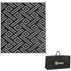 Outsunny Reversible Outdoor Rug, 8' x 10' Waterproof Plastic Straw Floor Mat, Portable RV Camping Carpet with Carry Bag, Large Floor Mat for Backyard