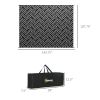 Outsunny Reversible Outdoor Rug, 9' x 12' Waterproof Plastic Straw Floor Mat, Portable RV Camping Carpet with Carry Bag, Large Floor Mat for Backyard