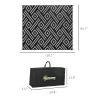 Outsunny Reversible Outdoor Rug, 8' x 10' Waterproof Plastic Straw Floor Mat, Portable RV Camping Carpet with Carry Bag, Large Floor Mat for Backyard
